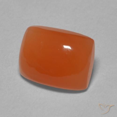 Pietra di luna Arancione rossastra naturale da 2.39 ct, Cuscino, Traslucido