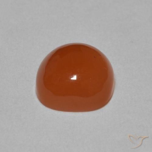 Pietra di luna Arancione rossastra naturale da 2.20 ct, Cuscino, Traslucido