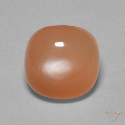 2.05ct Naturale Arancio rossastro chiaro Pietra di luna, Cuscino, Traslucido