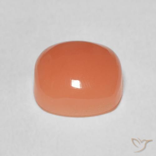 Pietra di luna Cantalupo Arancia naturale da 2.32 ct, Cuscino, Traslucido