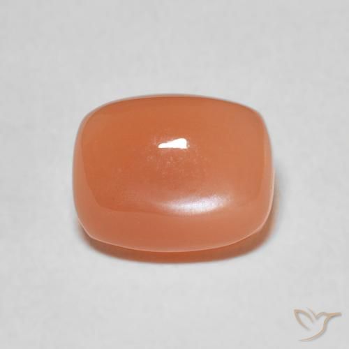 2.11ct Naturale Pesca Pietra di luna, Cuscino, Traslucido