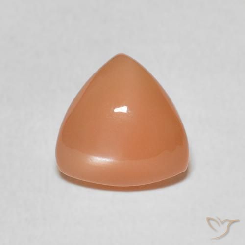 1.63ct Naturale Cantalupo Arancia Pietra di luna, Taglio trillion, Traslucido, Photo A