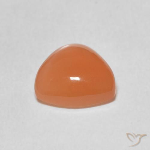 Pietra di luna Cantalupo Arancia naturale da 1.63 ct, Taglio trillion, Traslucido