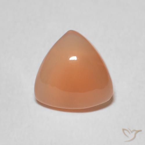 1.35ct Naturale Arancio Medio Pietra di luna, Taglio trillion, Traslucido