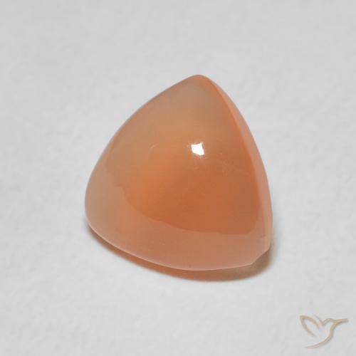 Pietra di luna Arancio Medio naturale da 1.35 ct, Taglio trillion, Traslucido