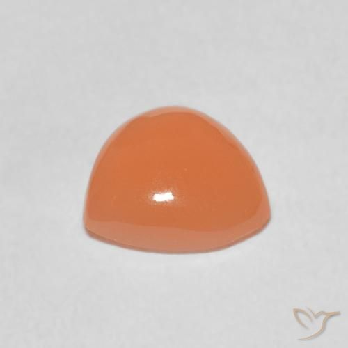 Pietra di luna Pesca naturale da 1.41 ct, Taglio trillion, Traslucido