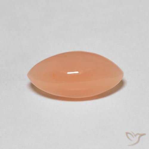 2.93ct Naturale Arancio Medio Pietra di luna, Taglio marquise, Traslucido