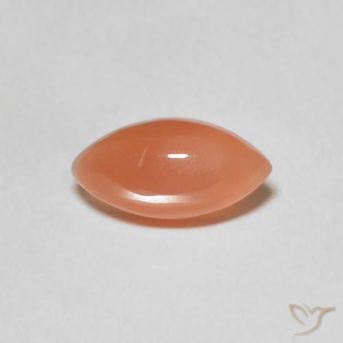 1.12ct Naturale Pesca Pietra di luna, Taglio marquise, Traslucido