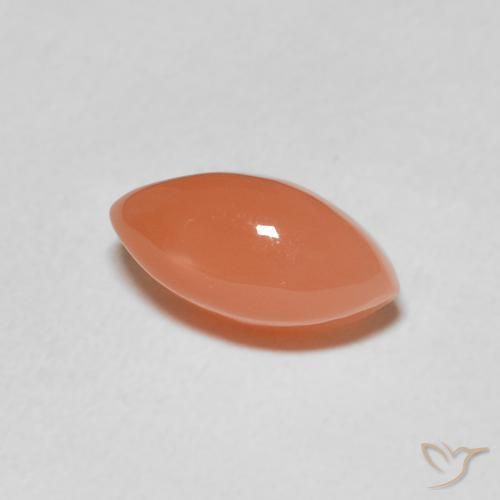 Pietra di luna Arancio Medio naturale da 1.82 ct, Taglio marquise, Traslucido