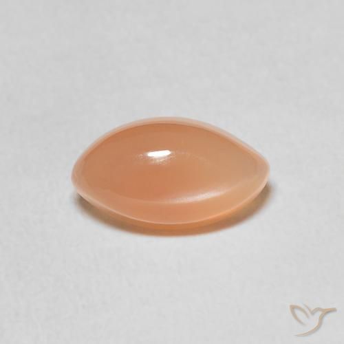 1.44ct Naturale Pesca Pietra di luna, Taglio marquise, Traslucido, Photo A