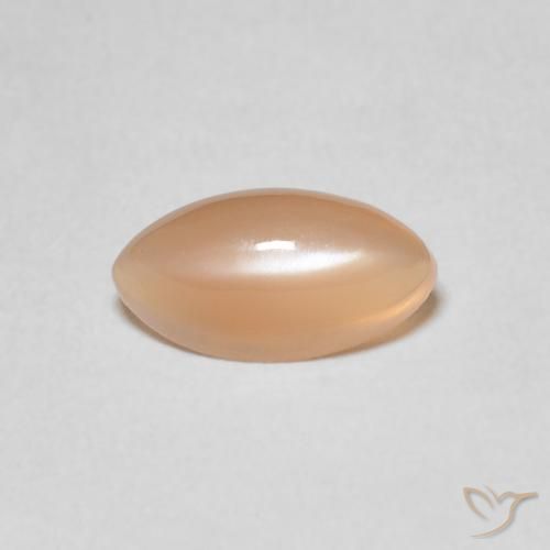 1.38ct Naturale Cantalupo Arancia Pietra di luna, Taglio marquise, Traslucido