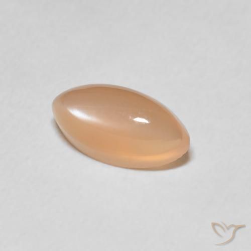 Pietra di luna Cantalupo Arancia naturale da 1.38 ct, Taglio marquise, Traslucido