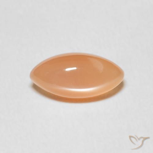 1.25ct Naturale Cantalupo Arancia Pietra di luna, Taglio marquise, Traslucido
