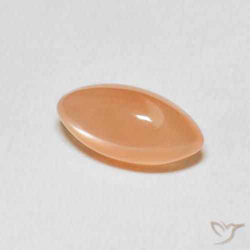 Pietra di luna Cantalupo Arancia naturale da 1.25 ct, Taglio marquise, Traslucido