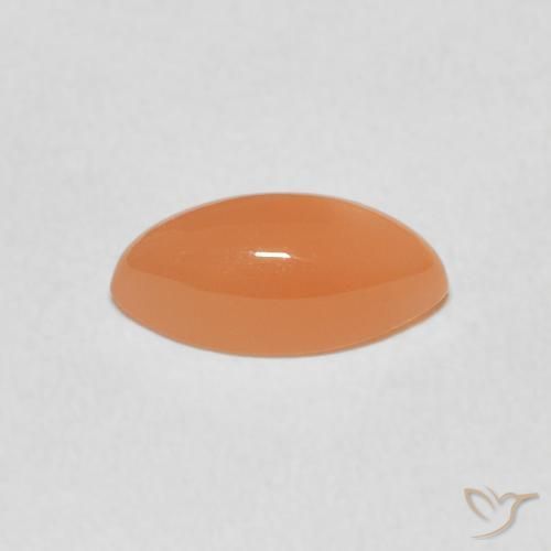 Pietra di luna Cantalupo Arancia naturale da 1.25 ct, Taglio marquise, Traslucido