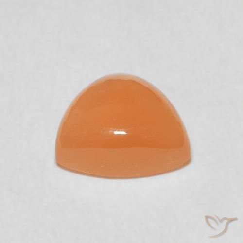 Pietra di luna Cantalupo Arancia naturale da 1.68 ct, Taglio trillion, Traslucido