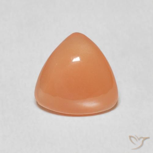 1.14ct Naturale Pesca Pietra di luna, Taglio trillion, Traslucido