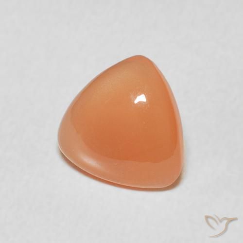 Pietra di luna Pesca naturale da 1.14 ct, Taglio trillion, Traslucido