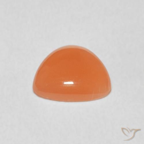 Pietra di luna Pesca naturale da 1.14 ct, Taglio trillion, Traslucido