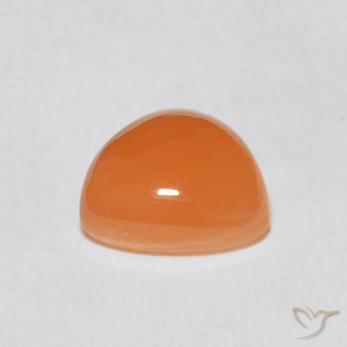 Pietra di luna Cantalupo Arancia naturale da 1.60 ct, Taglio trillion, Traslucido