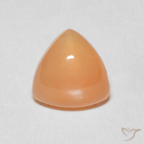 1.67ct Naturale Arancio Medio Pietra di luna, Taglio trillion, Traslucido
