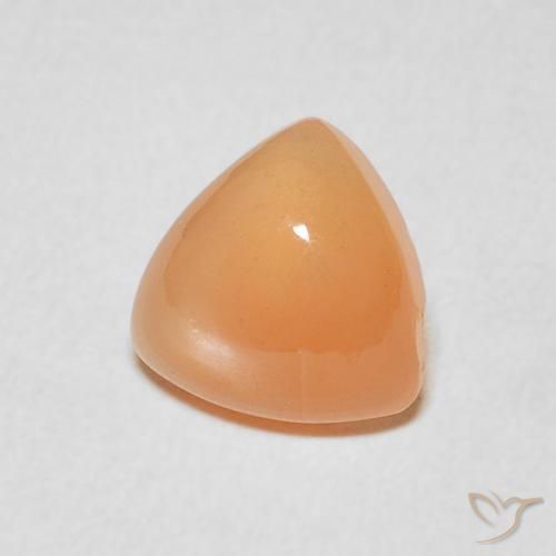 Pietra di luna Arancio Medio naturale da 1.67 ct, Taglio trillion, Traslucido
