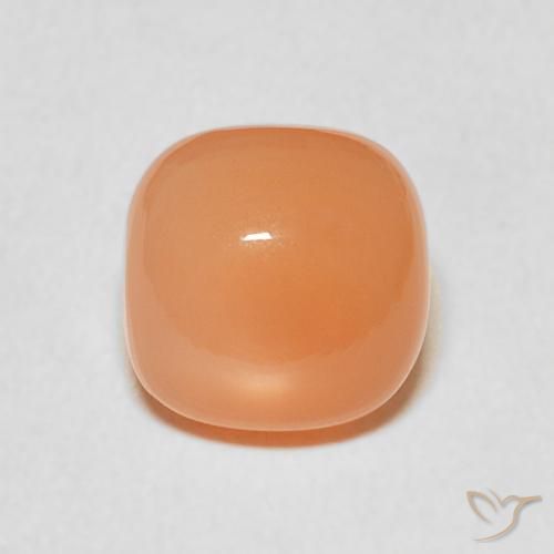 2.15ct Naturale Cantalupo Arancia Pietra di luna, Cuscino, Traslucido