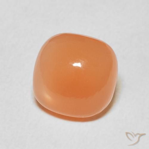 Pietra di luna Cantalupo Arancia naturale da 2.15 ct, Cuscino, Traslucido