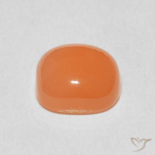 Pietra di luna Cantalupo Arancia naturale da 2.15 ct, Cuscino, Traslucido