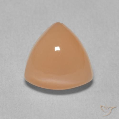 1.97ct Naturale Pesca Pietra di luna, Taglio trillion, Traslucido