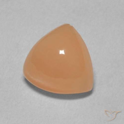 Pietra di luna Pesca naturale da 1.97 ct, Taglio trillion, Traslucido