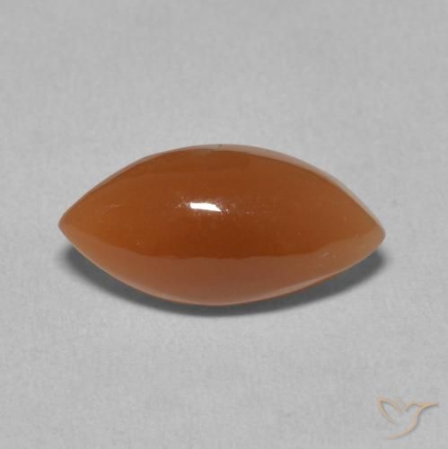 2.87ct Naturale Arancio scuro rossastro Pietra di luna, Taglio marquise, Traslucido