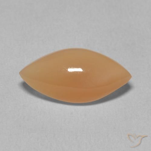 2.59ct Naturale Medium Light-Orange Pietra di luna, Taglio marquise, Traslucido
