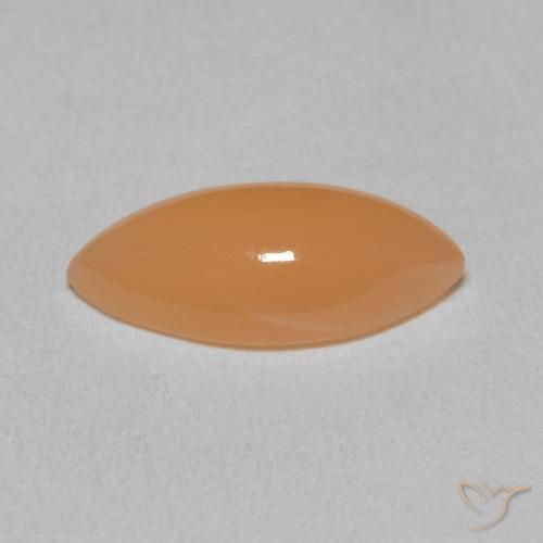 Pietra di luna Medium Light-Orange naturale da 2.59 ct, Taglio marquise, Traslucido