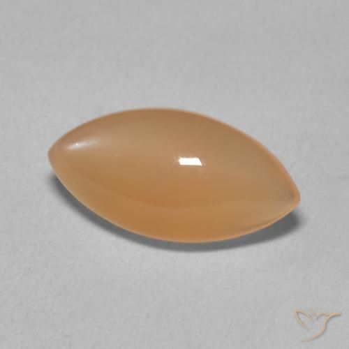 Pietra di luna Medium Light-Orange naturale da 2.87 ct, Taglio marquise, Traslucido