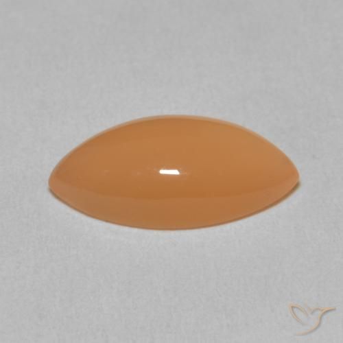 Pietra di luna Medium Light-Orange naturale da 2.87 ct, Taglio marquise, Traslucido