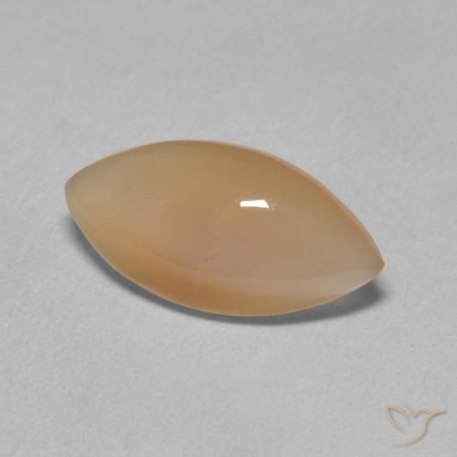 Pietra di luna Arancione chiaro naturale da 2.34 ct, Taglio marquise, Traslucido