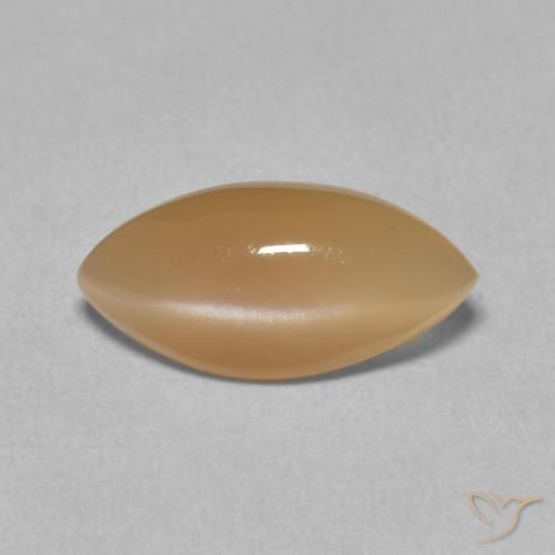 2.77ct Naturale Cantalupo Arancia Pietra di luna, Taglio marquise, Traslucido