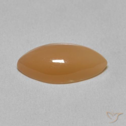 Pietra di luna Cantalupo Arancia naturale da 2.77 ct, Taglio marquise, Traslucido
