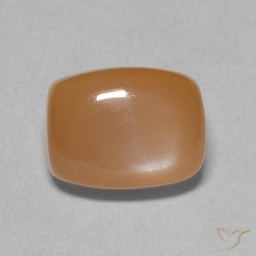 2.55ct Naturale Arancione rossastra Pietra di luna, Cuscino, Traslucido