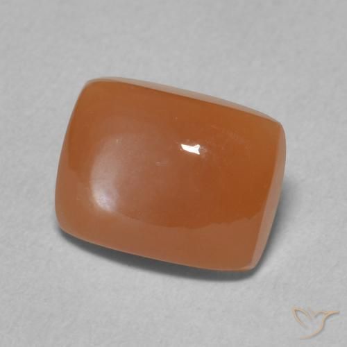 Pietra di luna Arancione scuro naturale da 2.25 ct, Cuscino, Traslucido