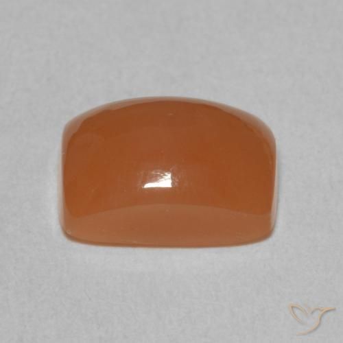 Pietra di luna Arancione scuro naturale da 2.25 ct, Cuscino, Traslucido