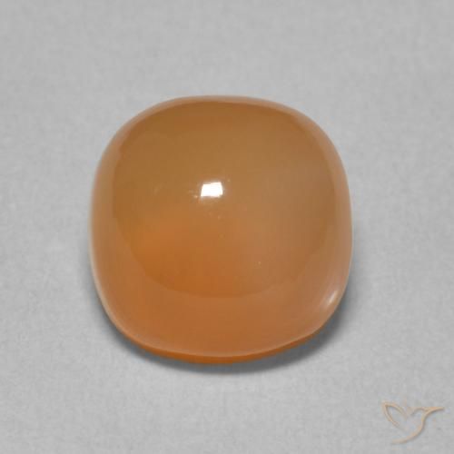 2.35ct Naturale Arancione rossastra Pietra di luna, Cuscino, Traslucido