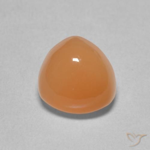 2.19ct Naturale Arancio Medio Pietra di luna, Taglio trillion, Traslucido