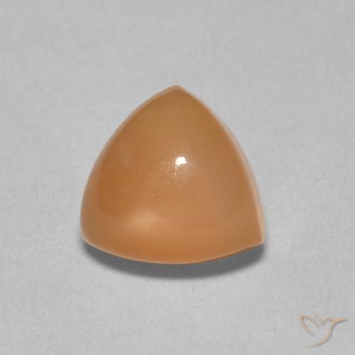2.13ct Naturale Cantalupo Arancia Pietra di luna, Taglio trillion, Traslucido