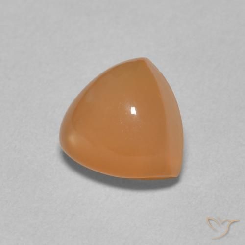 Pietra di luna Cantalupo Arancia naturale da 2.13 ct, Taglio trillion, Traslucido
