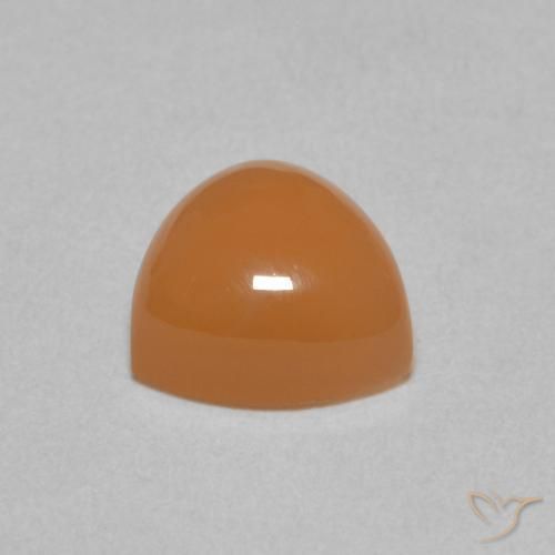 Pietra di luna Cantalupo Arancia naturale da 2.13 ct, Taglio trillion, Traslucido