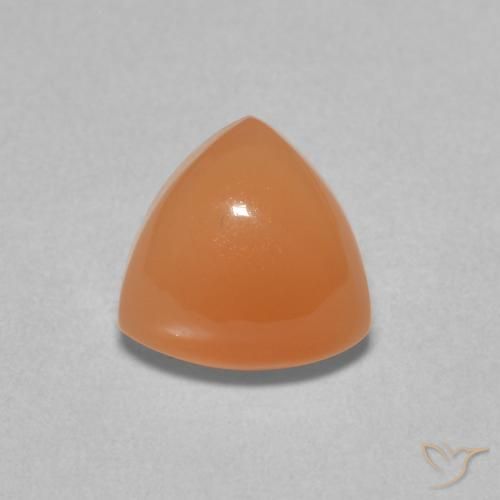 2.01ct Naturale Arancio rossastro chiaro Pietra di luna, Taglio trillion, Traslucido
