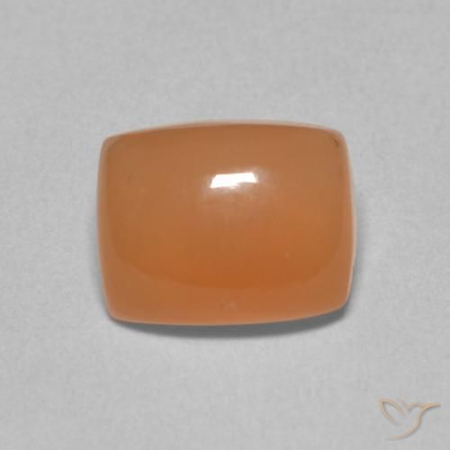 2.29ct Naturale Arancio rossastro chiaro Pietra di luna, Cuscino, Traslucido