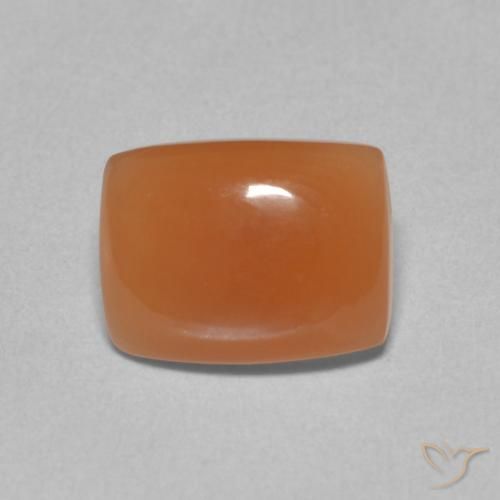 1.89ct Naturale Arancione scuro Pietra di luna, Cuscino, Traslucido